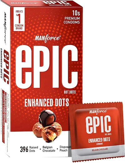 Manforce Epic Condoms Hot Dots Enhanged 1x3