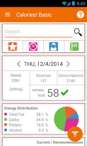 Calories Carb Prot Fat Counter