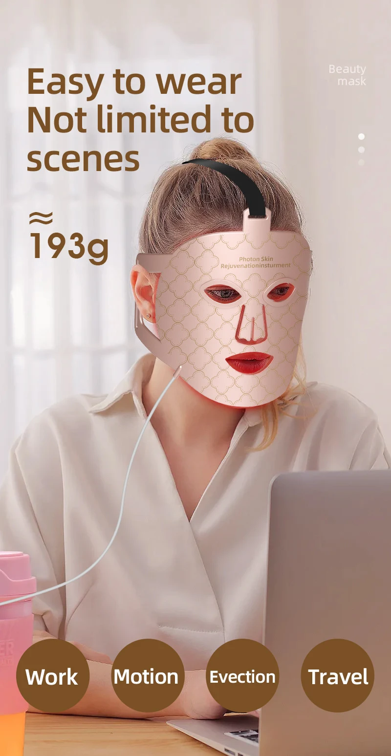 Title 12, Siliconen LED-masker met IPL voor thuisgebruik,...