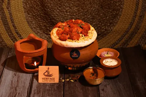 Hyderabadi Chicken 65 Dum Biryani (Claypot)