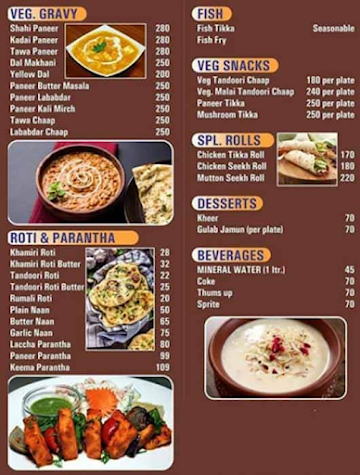 Chawla Chicken Deluxe Restaurant Since 2001 menu 