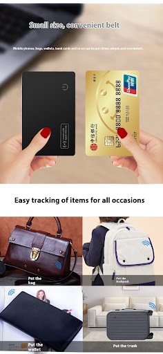 Title 4, Ultra-thin Card Anti-loss Alarm Device Pet Trac...