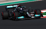 Lewis Hamilton on track during practice ahead of the F1 Grand Prix of Turkey at Intercity Istanbul Park on October 8, 2021 in Istanbul.