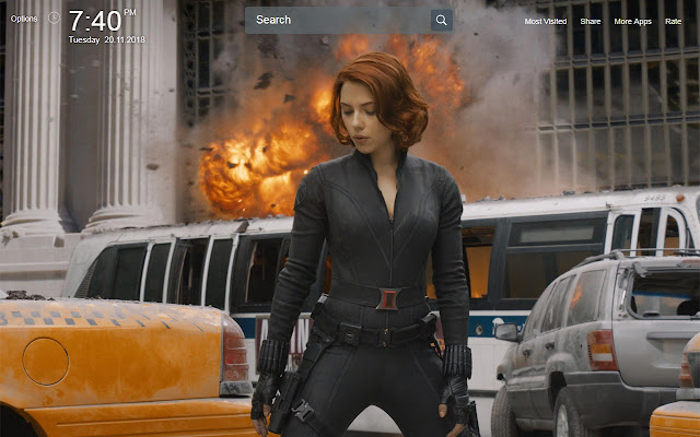 Black Widow Wallpapers Theme New Tab