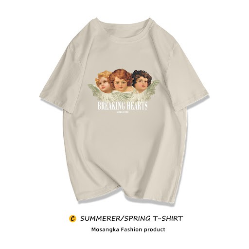 Title 3, Niche Sweet And Cool T-shirt European And Ameri...