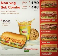 Subway menu 5