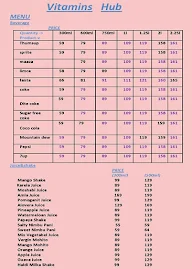 Vitamins Hub menu 1