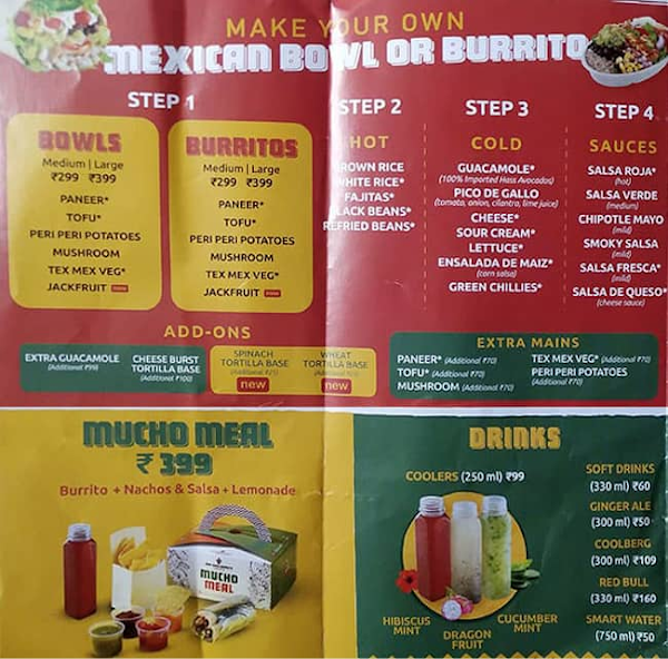 New York Burrito Company LLP menu 