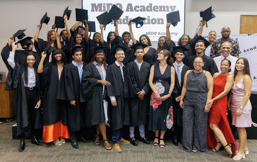 Graduates of the MiDO Technologies cyber academy programme.