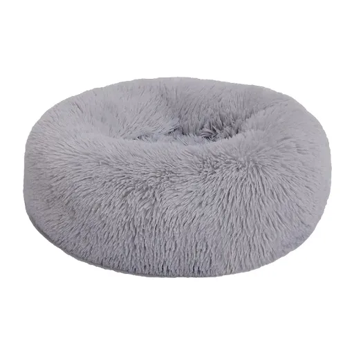 Winter Warm Long Plush Pet Bed Cat Super Soft Bed for Dogs Kennel Round Sleeping Puppy Cushion Mat Portable Cat Dog Nest