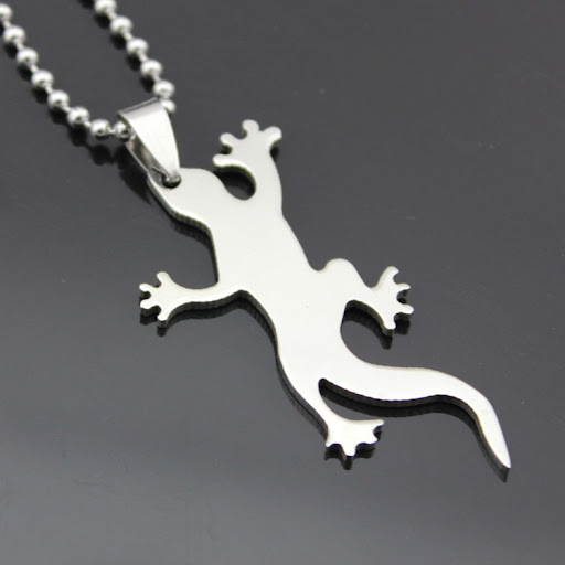 Title 5, Lizard pendant necklace