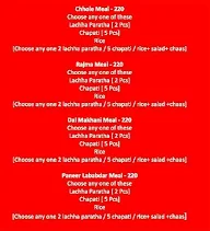 Swag Paratha menu 1