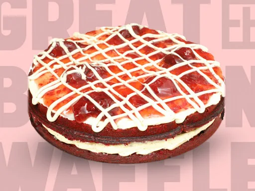 Red Velvet Strawberry Cream Cheese Waffle Cake [Double Layer]