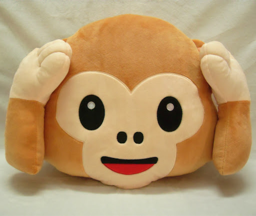 Title 4, Creative monkey cute expression pillow. A soft ...