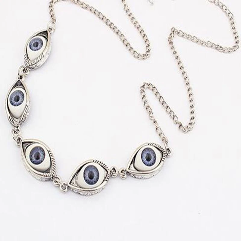 Angel devil eye short necklace