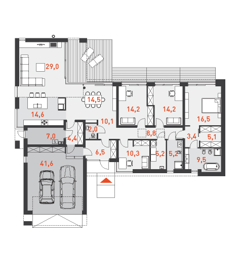 Parterowy 1 - Rzut parteru