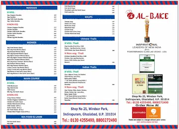 Al Bake menu 