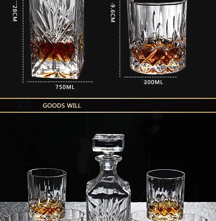 Conjunto de copos de uísque de cristal para degustar com requinte. Desfrute do sabor e sofisticação, design elegante e qualidade premium.