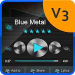 Blue Metal PlayerPro theme Apk