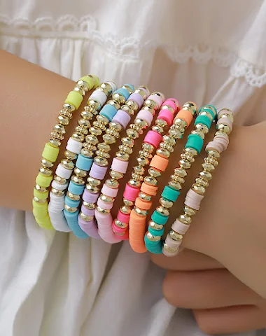 Ensemble de 9 bracelets bohèmes pou - 0