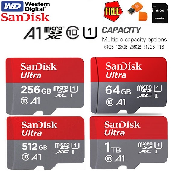 Thẻ Nhớ Micro Sd Tf Hiệu Sandisk Dung Lượng 64Gb 128Gb 256Gb 512Gb 1Tb