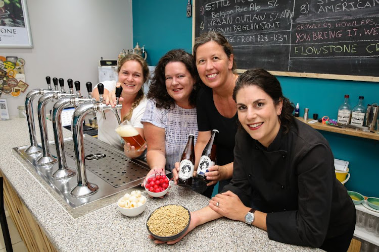 The four brewers behind the International Women’s Collaboration Brew Day event to be held on March 8 2019 are, from left, Dockside Brewery owner Jane Schlaphoff, Weekend Post wine columnist Sam Venter, Food Studio co-owner Lecia de Villiers and private chef Erika Grebe