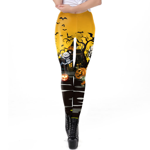 Title 6, Halloween Costume Horror Ladies Skull Print Leg...