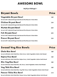 Awesome Bowl menu 1