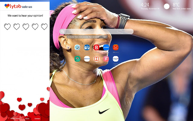 Serena Williams Theme New Tab