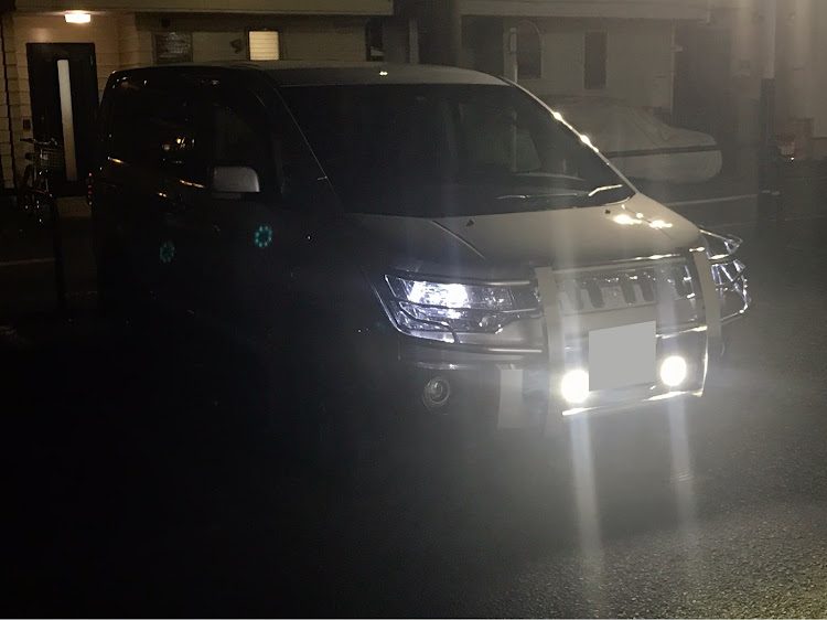 デリカD:5の屋根の低いところで愛車撮影・作業灯取り付け・ナンバー移設・三菱 デリカD5に関するカスタム事例の投稿画像7枚目
