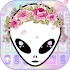 Alien Girl Emoji Keyboard Theme1.0