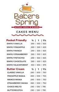 Bakers Spring menu 5