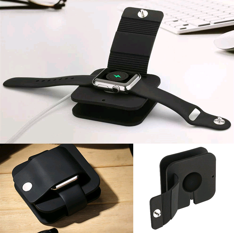 Compatible with Apple, Watch1234 generation screen charging protection cover iwatch storage bag silicone anti-fall