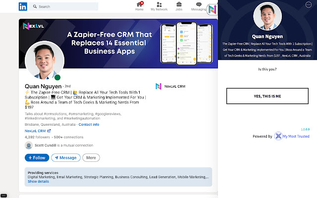 LinkedIn Plugin For NexLvL CRM