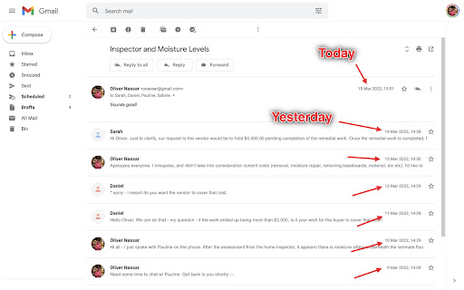 Gmail Email Thread Reverse