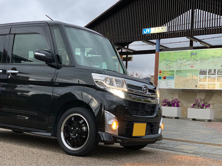 タントカスタムのドライブ・ステッカー貼り・ローアングルにハマったかも(。-∀-)ﾆﾔﾘ・駅と愛車とに関するカスタム事例の投稿画像3枚目