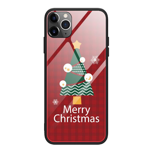Title 6, Christmas phone case with tempered glass protec...