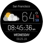 Cover Image of 下载 Weather Black Premium Watch Face 1.0.13 APK