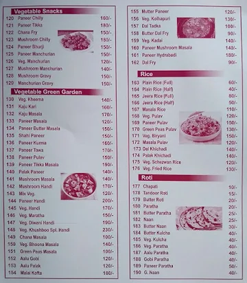 Khushboo Restaurant menu 