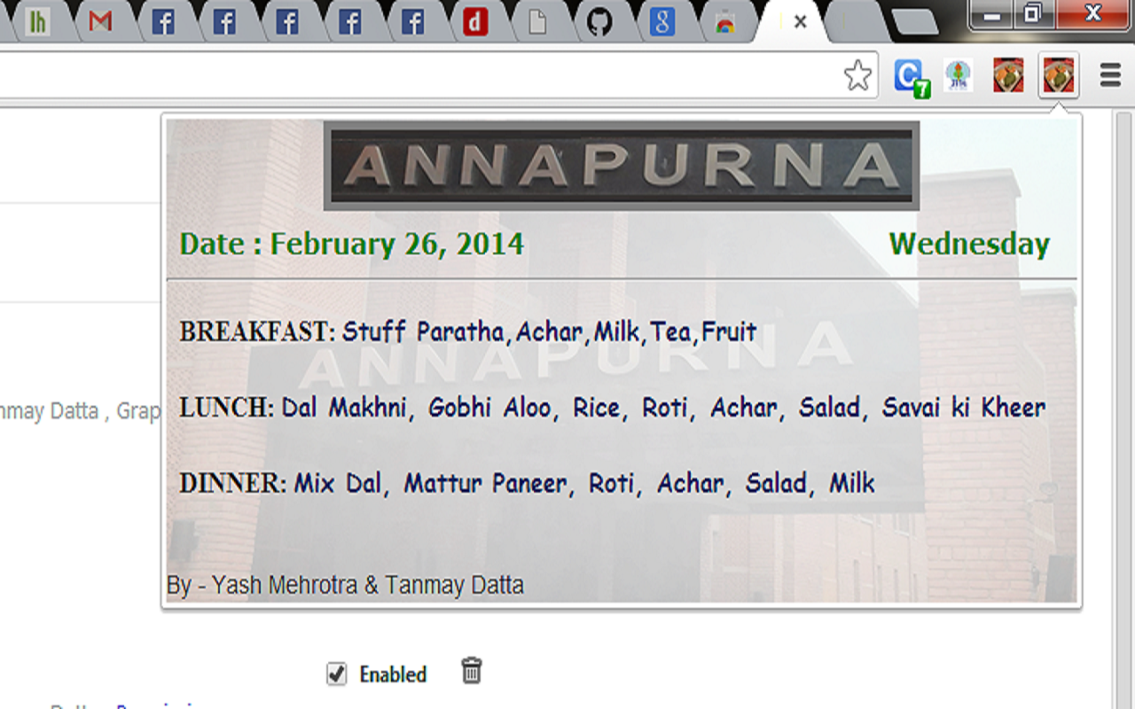 Annapurna Menu Preview image 0