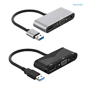 Đầu Chuyển Đổi Cổng Usb 3.0 Sang Hdmi Vga 1080P Cho Máy Tính Laptop Hdtv Windows Xp 7/8/10/11/Mac Os