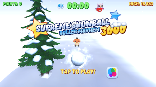 Android application Supreme Snowball Roller Mayhem screenshort