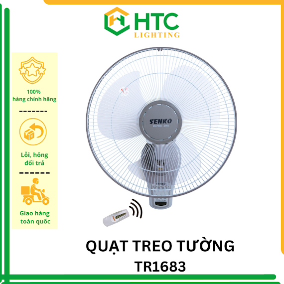 Quạt Treo Tường Senko Tr1683 (Có Điều Khiển Từ Xa) - Giao Màu Ngẫu Nhiên (Khách Cần Chọn Màu Inb Shop)