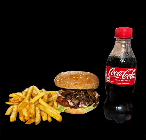 CRUNCHY CHICKEN BURGER + FRIES + COKE