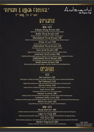 AndaMental - The Express Takeaway menu 