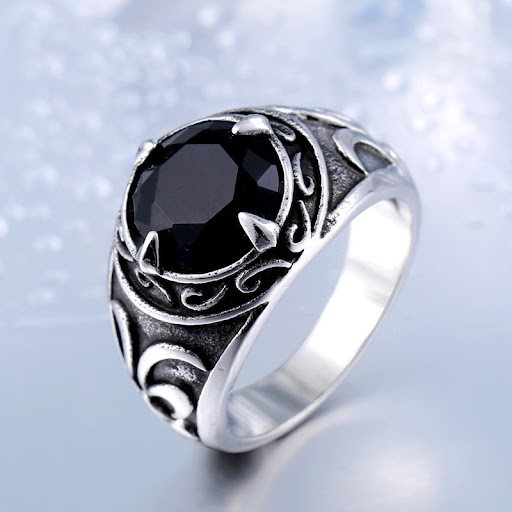 Title 4, Vintage Hand Jewelry Stainless Steel Sapphire C...