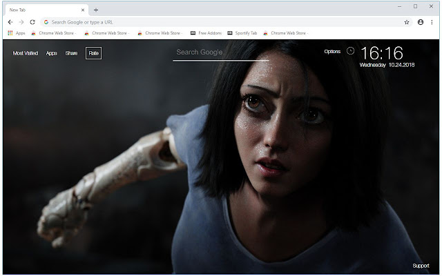 Alita Battle Angel Wallpaper HD Custom NewTab