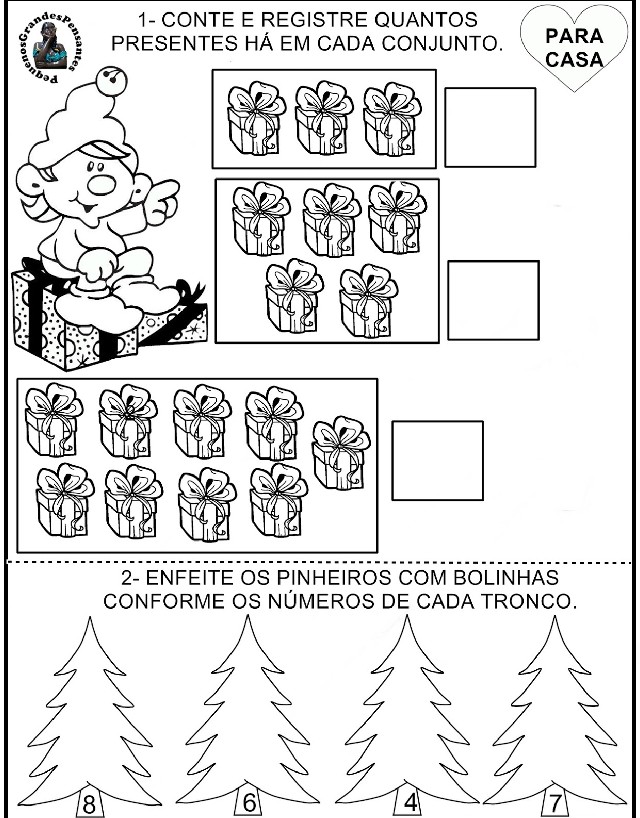 atividades de Natal para educação infantil para imprimir