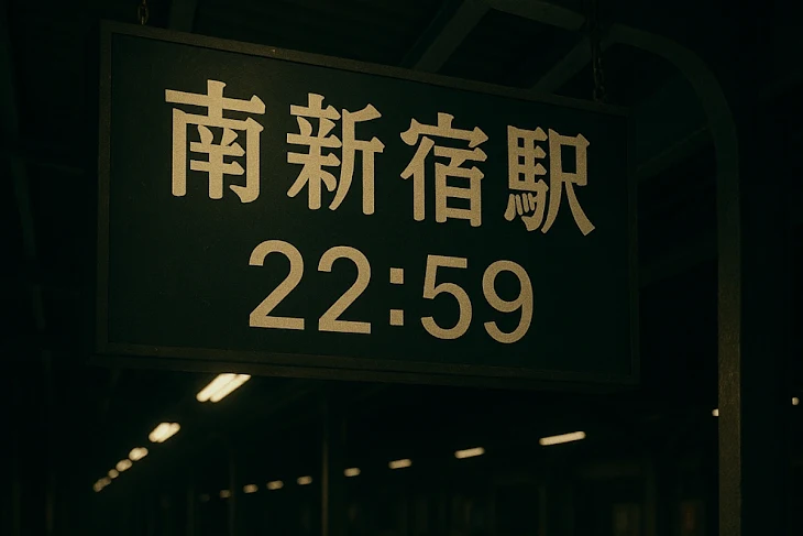 「南新宿駅｜22:59」のメインビジュアル