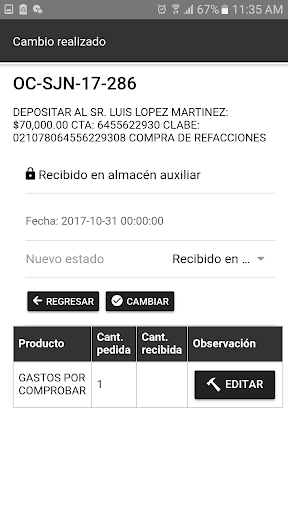 Seguimiento de pedido